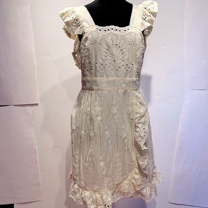 Anna Sui Cream Lace Dress